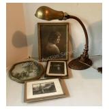 Art Deco Lamp & Vintage Pictures