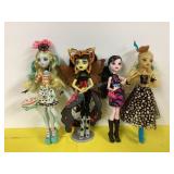 4 Monster High Dolls