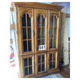 China cabinet w/ glass shelves - lighted - 79T x