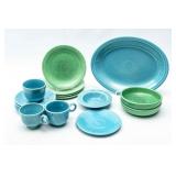 Fiestaware Orig Green & Turquoise Dinnerware