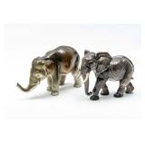 2 Ceramic Elephant Figurines