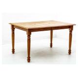 Farmhouse Style Dining Room Table with Reed Legs