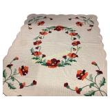 Pair Poppy Garden Appliquï¿½ Quilts