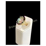 Beautiful 10 K Yellow Gold Mystic Topaz Ring