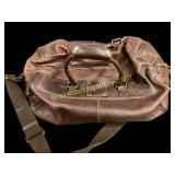 Vintage Fossil Leather Duffel Bag