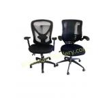 Pair of black office chairs