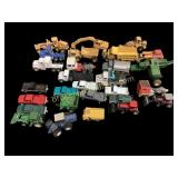 Group of Die Cast Farming and Construction Toys