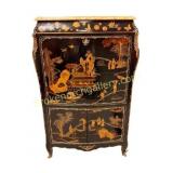 Lacquered & Decorated  Asian Cabinet