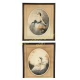 Pair Framed Jean Hardy Etchings