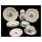 Partial Set Wedgwood Flying Cloud China