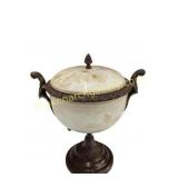 Porcelain and bronze urn