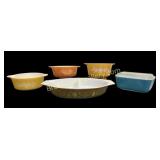 5 Pcs Assorted Pyrex