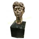 Small Bronze Bust of Young Boy