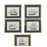 5 Framed Melbourne Smith Prints