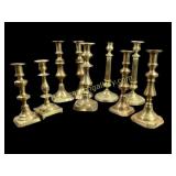 Collection of Brass Candlesticks