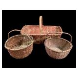 Three Painted Baskets