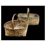 Two Primitive Country Basket