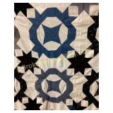 Hand Stitched Rolling Star Quilt Top