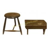 2 Wooden Milking Stools