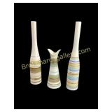 Three Sascha Brastoff MCM Vases