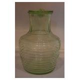 Uranium Glass Tea Carafe W/Lid