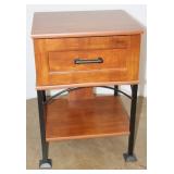 Side Table w/ Drawer & Shelf, 17x13.5x24