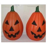 2) 20" Blow Mold Pumpkins, No Cords