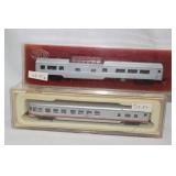 2 Con-Cor Santa Fe Passenger Cars, N Scale: