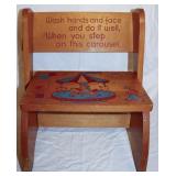 VTG IRMI 1959 Wood Folding Step Stool/Chair: