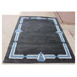 Black Area Rug 66.5"x91"