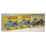 3 Harley Davidson Metal Motorcycle Signs: