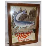 Wisconsin Miller High Life Muskie Mirror