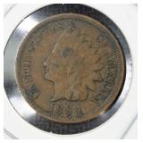 1894 Indian cent f+