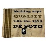 1930 Desoto Automobiles Dealership Banner Sign