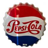 Pepsi Cola Bottle Cap Metal Sign