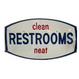 Clean Neat Restrooms Sign