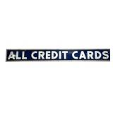 1950s All Credit Cards Sign