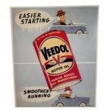 1958 Veedol Motor Oil Cardboard Poster