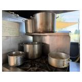 Stainless Professional Kitchen Pots Pans Lids