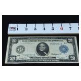 1914 $20.00 Blue Seal Federal Reserve Note