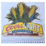 Coors Light Iowa Sesquicentennial Metal Sign