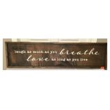 Laugh/Love Wooden Sign