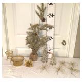 Gold Christmas Decor-Trees, Baskets & Ornaments