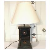 Table Lamp w/2-Drawer Brown Base