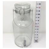 Clear Glass Beverage Server w/Spigot