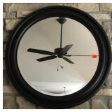 33ï¿½ Round Mirror w/Black Frame