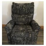 La-Z -Boy Brown Fabric Recliner w/Words