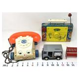 Vintage Fisher Price Phone & Other Toys