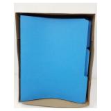 Box of Blue Reinforced File Folders-Letter Size