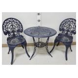 Wrought Iron Patio Table & (2) Chairs